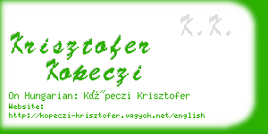 krisztofer kopeczi business card